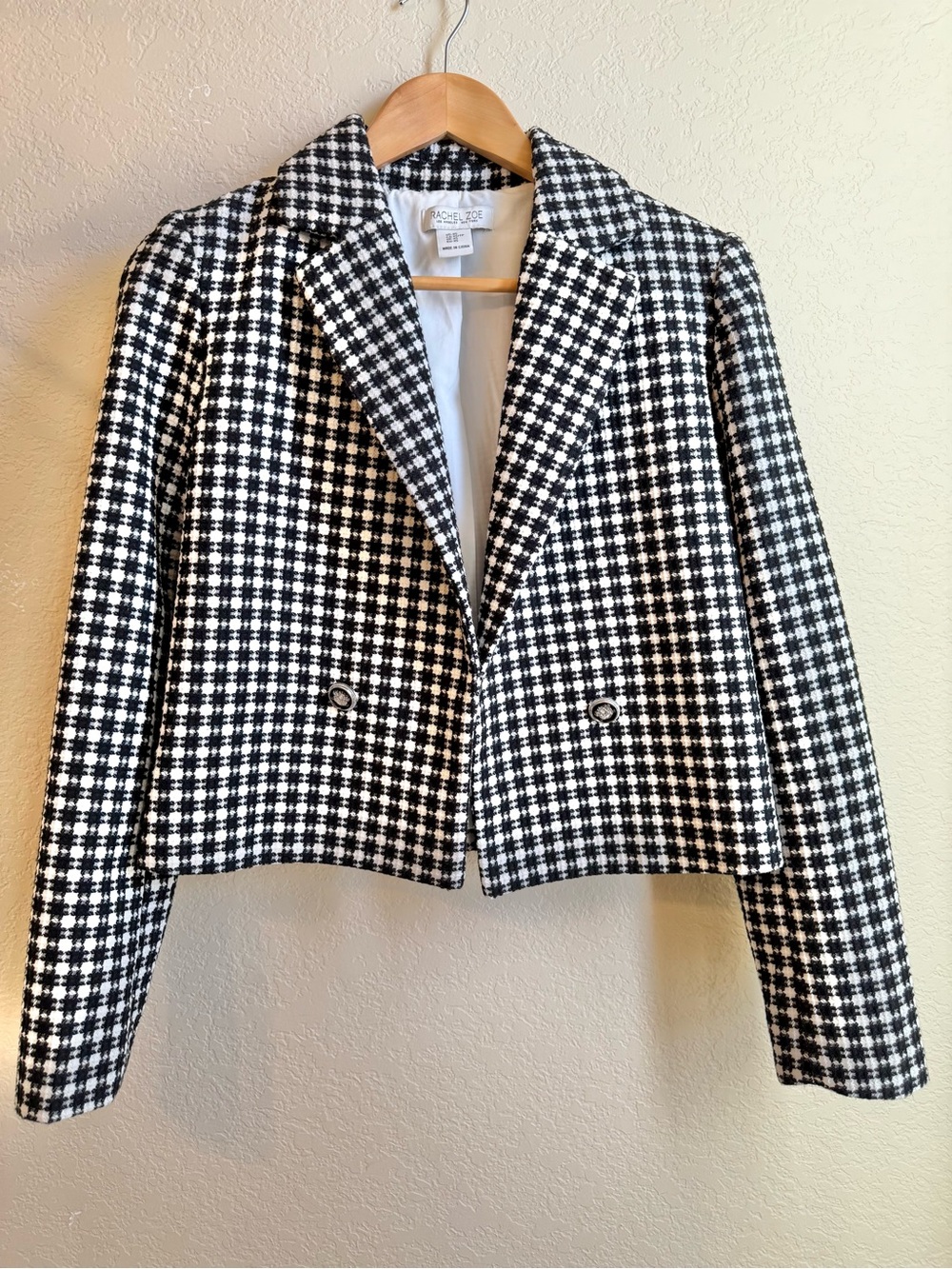 Rachel Zoe Patterned Cropped Blazer